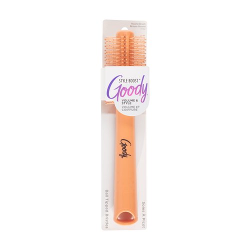 Goody Style Boost 21 mm Round Brush, Adds Lift & Hair Volume, Use as a Blow Out Brush or Styling Brush, Easy-Grip Handle, Comfortable Hair Brush for Fine Hair, For Short & Medium Hair, Coral
