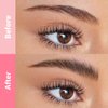 2 Pcs Black Brown Magic Microblading Eyebrow Contouring Pen Brow Pencil, with 4 Brush Micro-Fork-Tip Precise Applicator, Dual-ended Eyebrow Brush, Precise Waterproof Brow Pen, Eye Brow for Women, 03