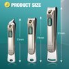 German Nail Clippers for Men, Vepkuso Toenail Clippers for Thick Nails and Luxurious Ultra Sharp Fingernail Clippers for Women, 4 in 1 Nail Clippers Cutter for Seinors, Adult
