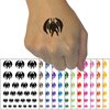 Mothman Cryptozoology Monster Temporary Tattoo Water Resistant Fake Body Art Set Collection - Red (One Sheet)