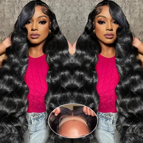 Thickrot 5x5 HD Lace Closure Wigs Human Hair Wear and Go Glueless Wigs Human Hair Pre Plucked Pre Cut 180% Density Body Wave Lace Front Wigs Human Hair for Women 26 Inch