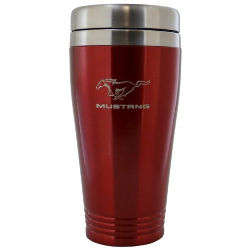 Au-TOMOTIVE GOLD Stainless Steel Travel Mug for Ford Mustang (Red)