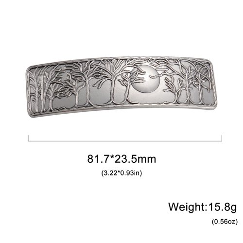 Phase of Moon Full Moon Night Barrettes Moon Phase Hair Clips Night of A Full Moon French Barrette Hair Styling Accessories