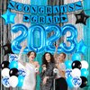 KatchOn, Blue 2023 Balloons Set - 40 Inch, Pack Of 43 | Congrats Grad Graduation Banner, Graduation Balloons 2023 | Graduation Decorations Class of 2023 Teal and Black, Blue 2023 Graduation Decoration