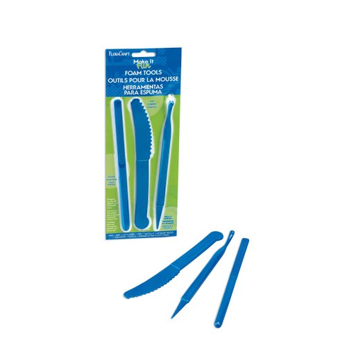 FloraCraft 3 Piece Plastic Foam Tool Set: Knife, Rasp, Tuck and Scribe