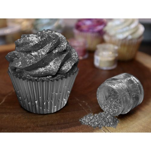 Bakell's Black Shimmer Tinker Dust – (4 gram 1x Jar) | Edible Glitter For A New Gastronomic Experience!