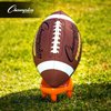 Champion Sports Double Rubber Construction Football Sidewinder Kicking Tee - Extra Elevation - High Visibility Orange - 2"