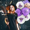HOUSE OF PARTY Halloween Witch Foil Balloon - 50PCS Black White Purple Witch, Hat, Spider Web Latex Balloons for Kids Birthday Party Decorations, School Classroom Games, Kids' HandOut