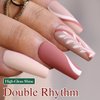 Double Rhythm Gel Nail Polish Set of 6 Colors Baby Light Pastel Milky Nail Polish Starter Kit Art DIY Salon Home (Neutral Nude Pink,Kit 20)