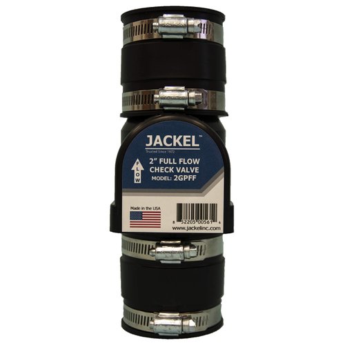 Jackel Sewage Check Valve (Model: 2GPFF) Black