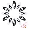 Hanycon 50PCS Scarf Safety Pins Plastic Cover Pins Oval Safety Pin for Safety Locking Clothes Brooch Pins Scarf Clips (Black and White)