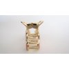 Generic Small gold metal and pink marble hair claw clip