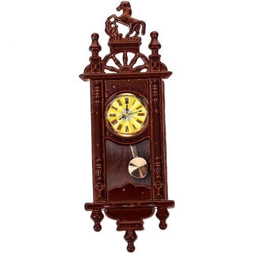 Zerodeko 1PC Dollhouse Wall Clock Decor, Dollhouse Clock 1 12 Scale, Miniature Dollhouse Wall Clock, Vintage Hanging Clock Model for Dollhouse Decor Accessories
