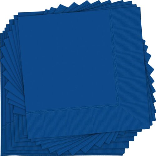 Premium Bright Royal Blue 3-Ply Luncheon Paper Napkins – 6.5" x 6.5" (40 Pc) - Elegant and Ultra-Absorbent Design - Perfect for Weddings, Parties, and Events