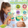 ZapWhiz Baby Infant Rattle Socks, 3 4 5 6 Month Old Baby Toys Wrist Rattles for Babies 0-6 Months Newborn Baby Learning Sensory Toys 3-6 Months Brain Development Toys Baby Boy Shower Gifts Dinosaur