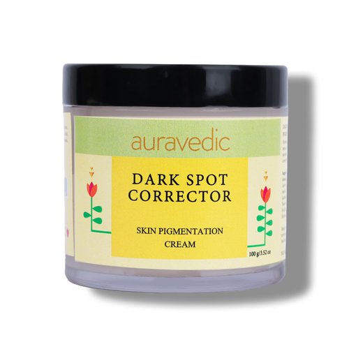 Auravedic Face Cream for Spots | Infused with Turmeric, Aloe Vera & Alpha Arbutin | Helps Reduce Scars & Marks | Ayurvedic Lightweight Facial Moisturizer | 3.53 Oz/100 g