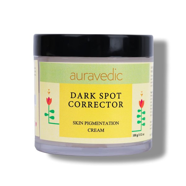 Auravedic Face Cream for Spots | Infused with Turmeric, Aloe Vera & Alpha Arbutin | Helps Reduce Scars & Marks | Ayurvedic Lightweight Facial Moisturizer | 3.53 Oz/100 g