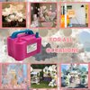 Electric Balloon Pump,110V 600W Portable Dual Nozzles Balloon Pump,Air Pump Balloon Blower for Party Decorations with Tying Tool(Rose Red)