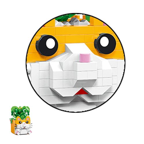Myweyde Hamster Building Blocks, Animal Micro Mini Building Block Kit, Building Blocks of Animals and Plants, Mini Hamster Building Bricks for Adults & Boys & Girls (664Pcs)