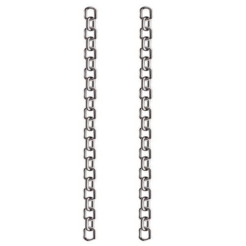 2 Pcs 1/4 x 23 inch Link Chain 304 Stainless Steel Coil Chain for Transport Tie Down Binder Chain Pulling Towing Hanging, Home, Camping, Pet Towing, 6mm