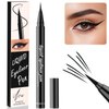 Liquid Eyeliner - Waterproof Eyeliner Pen with Precise Brush Tip Eye Liner Pen for Thin & Thick Lines, Professional Ink Eyeliner Pencil for Woman, Smudge-Proof, Stay All Day, Easy to Use, Black