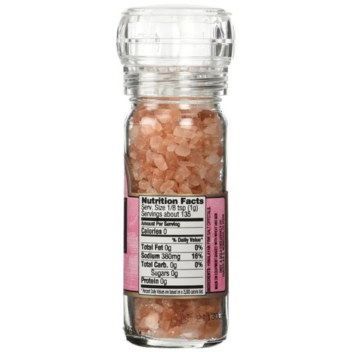 Trader Joe's Himalayan Pink Salt Crystals with Built in Grinder 4.5 Oz, (2-Pack)