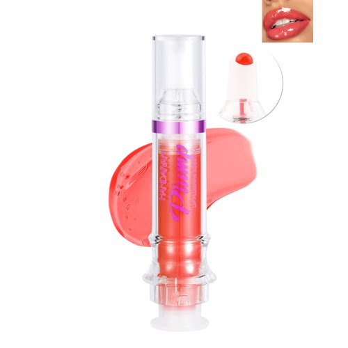 Spicy Lip Plumping Booster,Plumping Lip Oil with Chili Extract, High-Shine Smooth Fuller Lips, Hydrating & Volumizes Lip Glaze, Plump and Pout Lip Plumper Lipstick, Christmas Makeup Gift for Women-04#