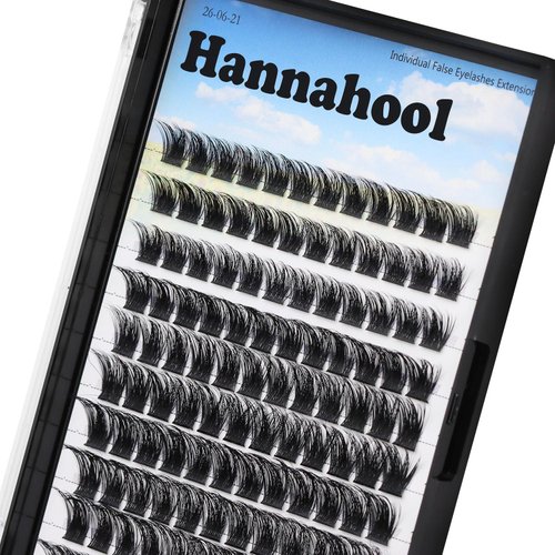 Hannahool 120pcs D Curl Individual Wide Stem Cluster DIY Eye Lashes Extensions Mixed 10-12-14-16mm/14-16-18mm/12-14-16mm Makeup Dramatic Volume Lashes (mixed 12-14-16mm)