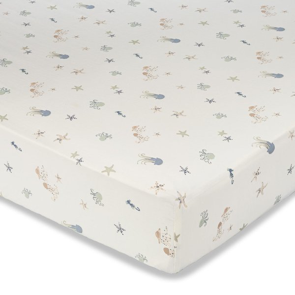 Crane Baby Crib Sheet, Sea Life Jellyfish Crib Sheets & Toddler Sheets, 100% Cotton Crib Sheets for Standard Crib Mattress(28"x 52"), Breathable Crib Sheets, Fitted Crib Sheets for Boys and Girls