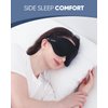 MZOO Sleep Mask for Side Sleeper Women Men, Updated Design 100% Light Blocking Eye Mask, 3D Contoured Blindfold for Sleeping, Breathable & Soft Eye Shade for Travel Meditation Nap, Black