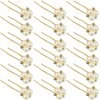 18 Pcs Pearl Hair Pins Bridal Hair Accessories Pearl Crystal Bobby Bridal Hairpin Wedding Hair Accessories Pearl Hair Pins for Brides Bridesmaids Flower Women Girls