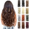 22 inches Hair Extensions 1 Piece 5 Clips 3/4 Full Head Long Curly Synthetic Hairpieces