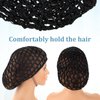 5 Pcs Crochet Wig Cap Soft Wig Net Breathable Hair Net for Wig Sleep Cap Black Mesh Wig Cap Reusable Hair Nets for Women