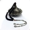 ALBATROSART -Gentle Men Collection- Prayer Beads-Worry Beads-Tesbih-Tasbih-Tasbeeh-Misbaha-Masbaha-Subha-Sebha-Rosary (Synthetic Black Onyx Stone -8 mm 33 beads-)
