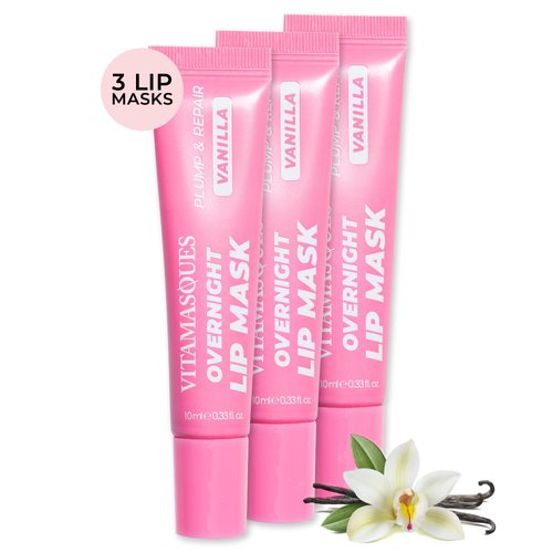 Vitamasques Overnight Lip Mask - Hydrating Lip Balm Moisturizer with Vitamins & Natural Oil Hydrates, Nourishes & Plumps Lips Area - Lip Care Products