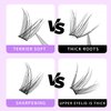 Bodermincer 84 Cluster D Curl Natural Style Eyelashes Professional Makeup Individual Cluster EyeLashes Grafting Fake False Eyelashes (10MM)