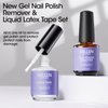 Gellen Gel Polish Remover Kit - Gel Nail Polish Remover with Latex Tape Peel Off Liquid and Manicure Tools, Quick & Easy Gel Polish Remover in 2-5 minutes, No Damage to Nails