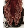 Floerns Women's Flower Embroidery Hair Scarf Headband Sheer Hair Bandana Burgundy One Size