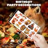 100 PCS Christmas Animal Fox Temporary Tattoos Sticker Fall Woodland Jungle Fox 1st Birthday Party Decorations Supplies Favors Gifts Boys Girls Safari Zoo Cute Fake Tattoo School Reward Themed
