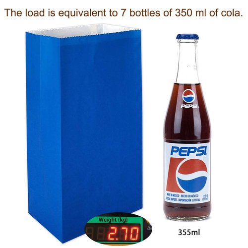 KEYYOOMY 100 CT Small Paper Bags Navy Blue Party Goody Bags Party Favor Bags Paper Lunch Bags (100 CT, 3.1 X 5.1 X 9.4 In)