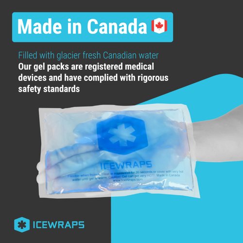 ICEWRAPS 5x7 Gel Ice Packs For Injuries Reusable | Hot Cold Gel Pack for Injuries, Pain Relief, and Migraines | Soft Ice Pack For Arm, Leg, and Back Brace | Flexible Gel Compress Ice Packs | Pack of 4