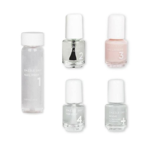 Dazzle Dry Mini Kit 4 Step System - Truth, a pale Himalayan salt pink. Semisheer cream. (5 Piece Kit)