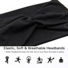 Carede Wide Headbands for Women, Black Turban Headband Stretchy Twisted Head Wraps for Girls Yoga Workout Sports Head Bands For Women's Hair,Pack of 6