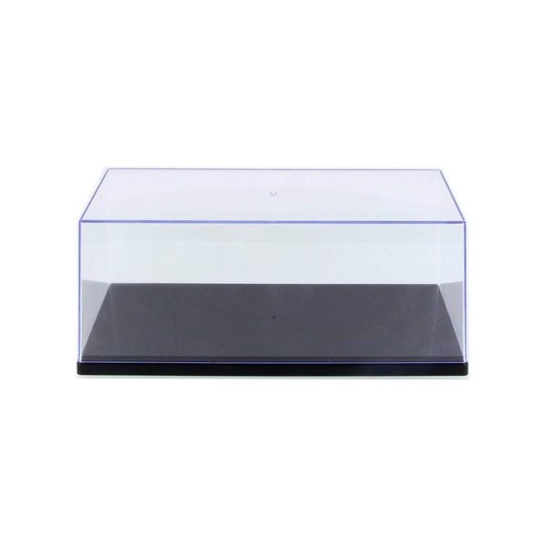Acrylic Display Case (with 3 Background Designs), Black Base - ModelToyCars 9906BK - 1/24 Scale Accessory