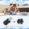 SMZHBF Flip Racers Transformable Cars 4 Pcs Cars for Kids Ages 3-5 Funny Toy Vehicle for Toddlers Pull Back Trucks Cute Christmas Birthday Gifts for 3+ Year Old Boy Girl
