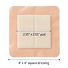 Medline Optifoam Gentle EX Silicone Adhesive Foam Dressing, 4” x 4” Dressing with 2.5” x 2.5", Protects Sensitive Skin, Waterproof, Covers and Protects Wounds, Pack of 3