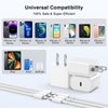 3 Pack QZIIW iPhone Charger,iphone Fast Charger,[MFi Certified] iPhone Fast Adapter,USB C to Lightning Charging Cable 6 Feet,20W USB C Wall Charger with Compatible iPhone 14 13 12 11 Pro Max,iPad