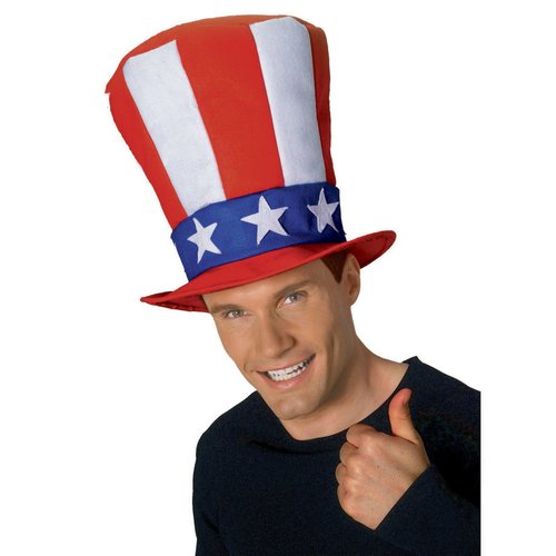 Rubie&#39;s unisex adult Uncle Sam Stovepipe Hat Party Supplies, Multicolor, One Size US