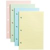 1InTheOffice 5.5 x 8.5 Paper, Pastel, College Ruled Mini Binder Paper, Loose Leaf Paper, Assorted Color, 200 Pack