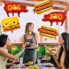 10Pcs Picnic BBQ Party Balloons Hamburger Hot Dog Ketchup Mustard Bottle Balloons for BBQ Picnic Cookout Summer Birthday Baby Shower Party Decorations Supplies